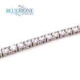Sterling Silver Tennis Bracelet w/ Cubic Zirconias - 6.75"